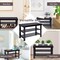 3-Tier Wicker Slatted Shoe Bench Holds up to 6 Pairs for Entryway
